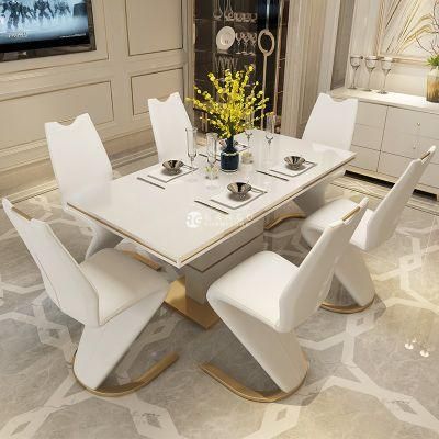 Glass Dining Table Wholesale Commercial Luxury Table with Restaurant Chair for Dining Furniture