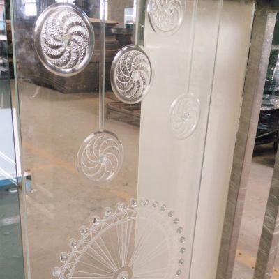 Decorative Engraving Pattern Glass for Furniture