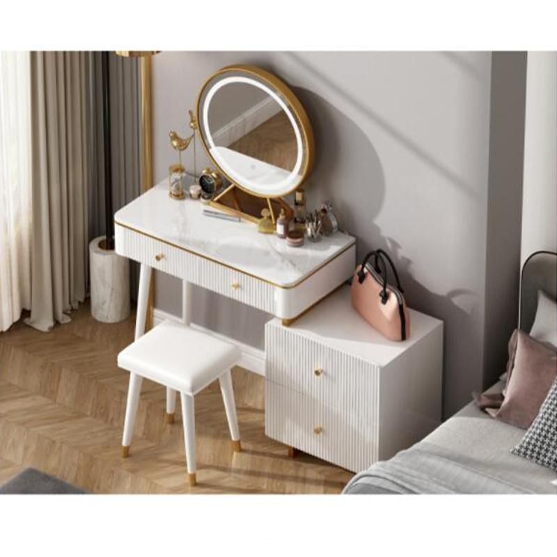 Dressing Table Light Luxury Net Red Ins Wind Dressing Table Storage Cabinet One Simple Modern Bedroom Dressing Table Large Capacity-0013