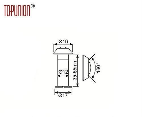 160 Degree Glass Lens Brass Door Viewer (DV001)