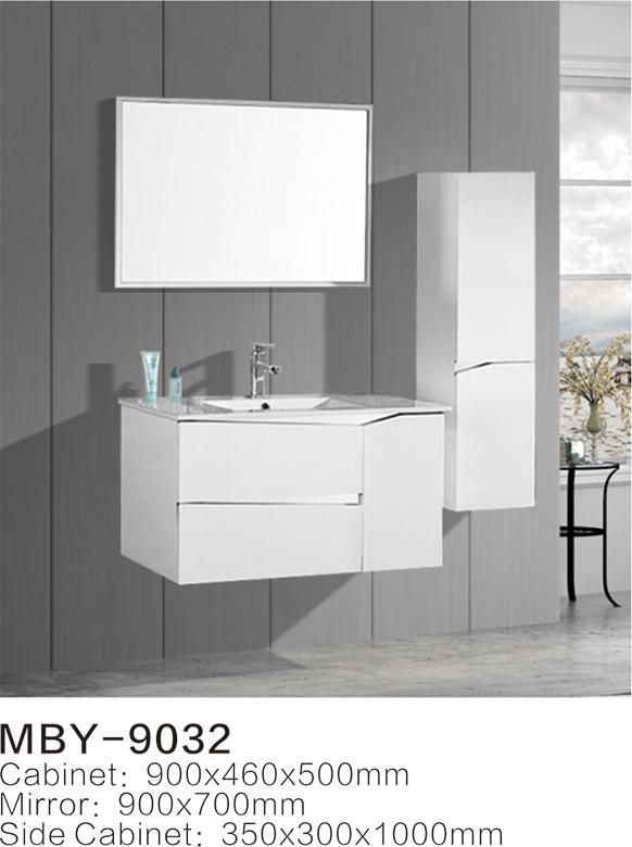 New Design Waterproof Hotel Home PVC Bathroom Vanities with Mirror