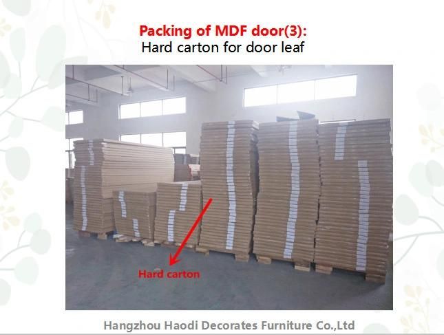 MDF PVC Interior Door with Glass for Office