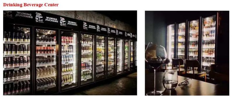 Hot Selling Commercial Glass Door Chiller Vertical Beverage Cooler Cabinet Drinking Showcase