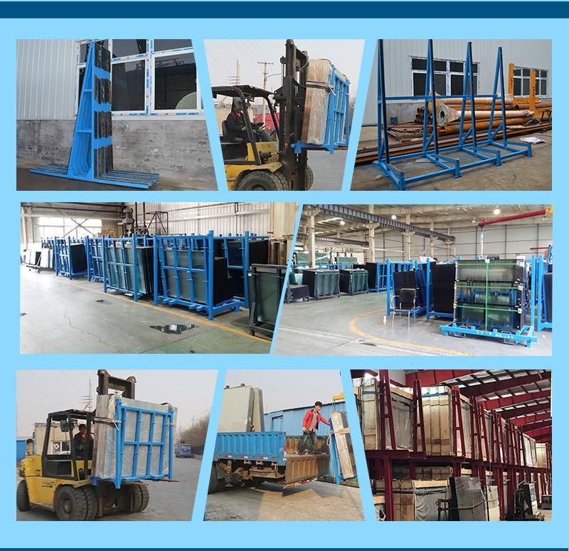 Heavy Duty Warehouse Al Shape Float Glass Rack Storage for Glass Factory or Industry