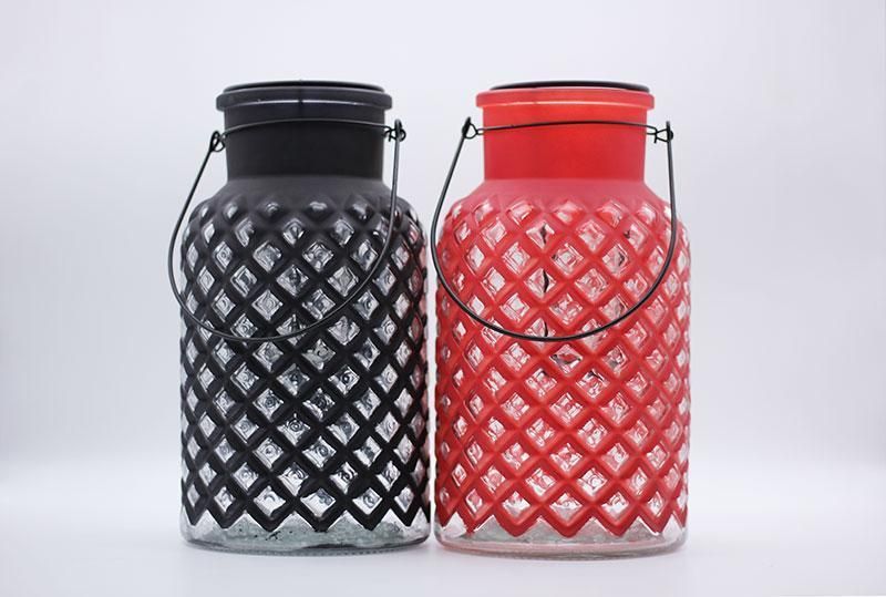 Glass Lantern with Various Color and Different Pattern