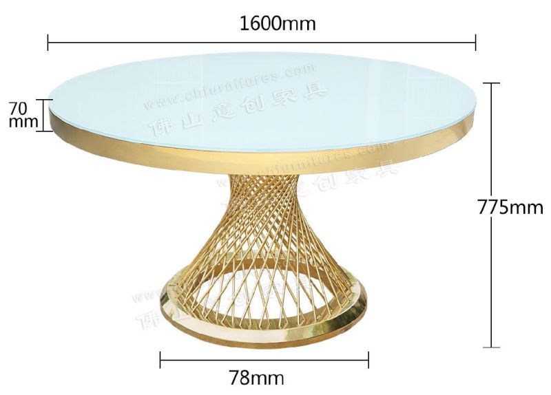 Postmodern Light Luxury Home Guest Restaurant High-End Large Apartment Glass Stainless Steel Dining Table