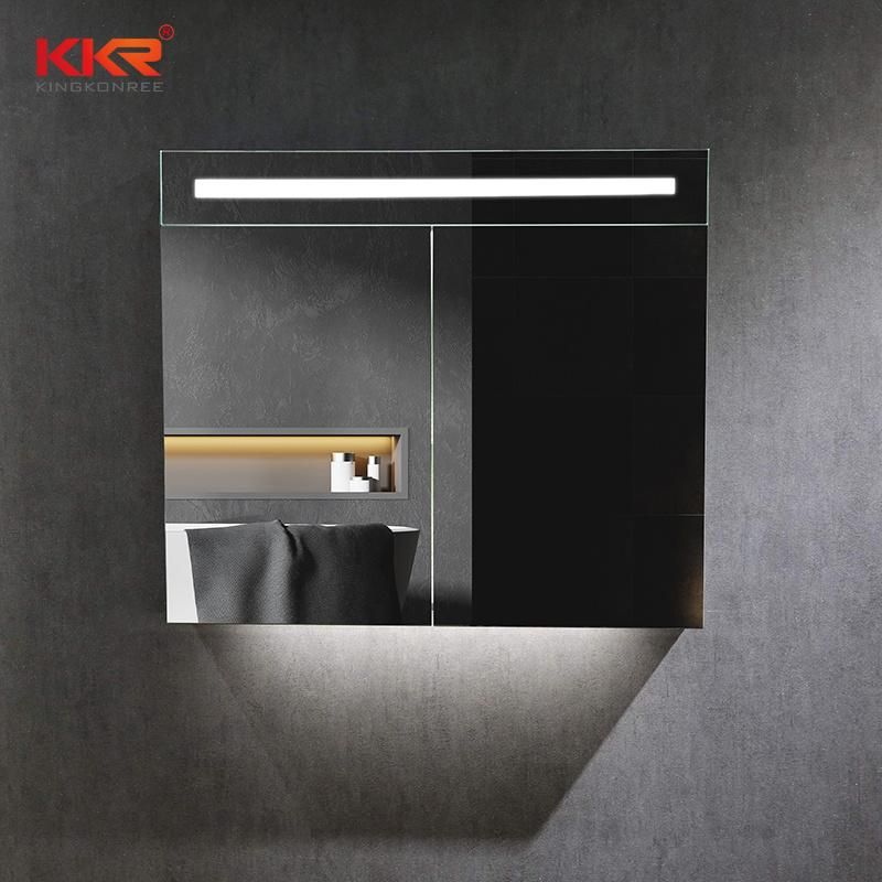 Fancy Design Bathroom Wall Mounted Glass Smart LED Mirror