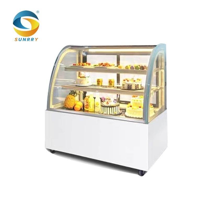 Cheap Price Small Cake Refrigerator Cake Display Cabinet Bread Arc Shape Cake Showcase Chiller Counter Top