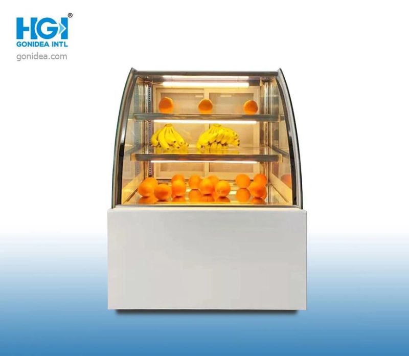 0.9m Commercial Display Chiller Glass Door Bakery Display Cabinet Cake Showcase Hcs-09