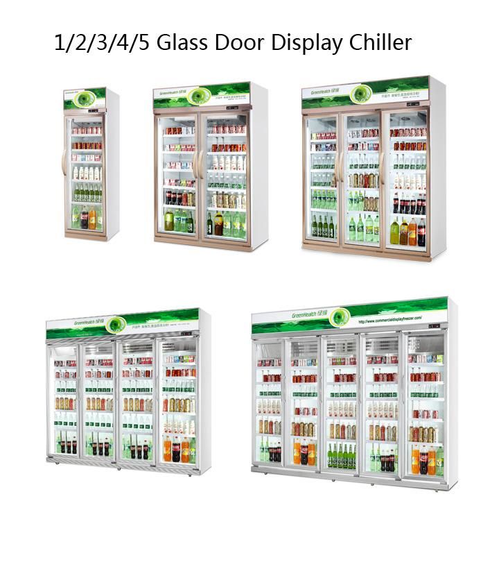 8~15 Degree Commercial Glass Door Flower Showcase Refrigerator