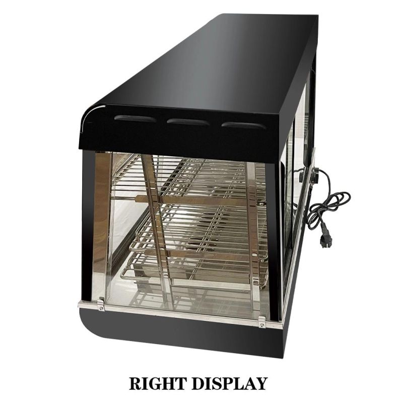 CE Approved Curved Glass Hot Food Warmer Display Showcase with Ld-R60-1