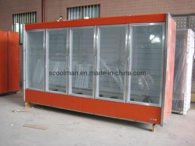 Glass Door Display Cooler Showcase Upright Freezer