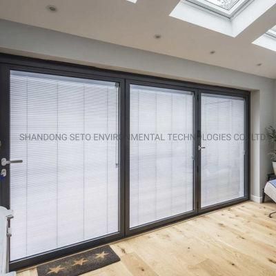 Office Window 25mm Curtain Horizontal Aluminum Venetian Blinds Inside Hollow Glass