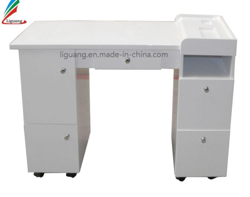 Salon Furniture Nail Dryer Table with Glass Top