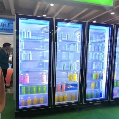 220V Glass Door Commercial Soda Refrigerator Showcase Beverage Cooler