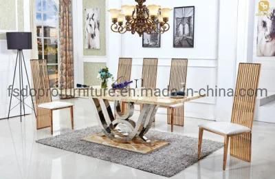 China Furniture Factory Luxury Marble Top Dining Table Hot Sell-D19