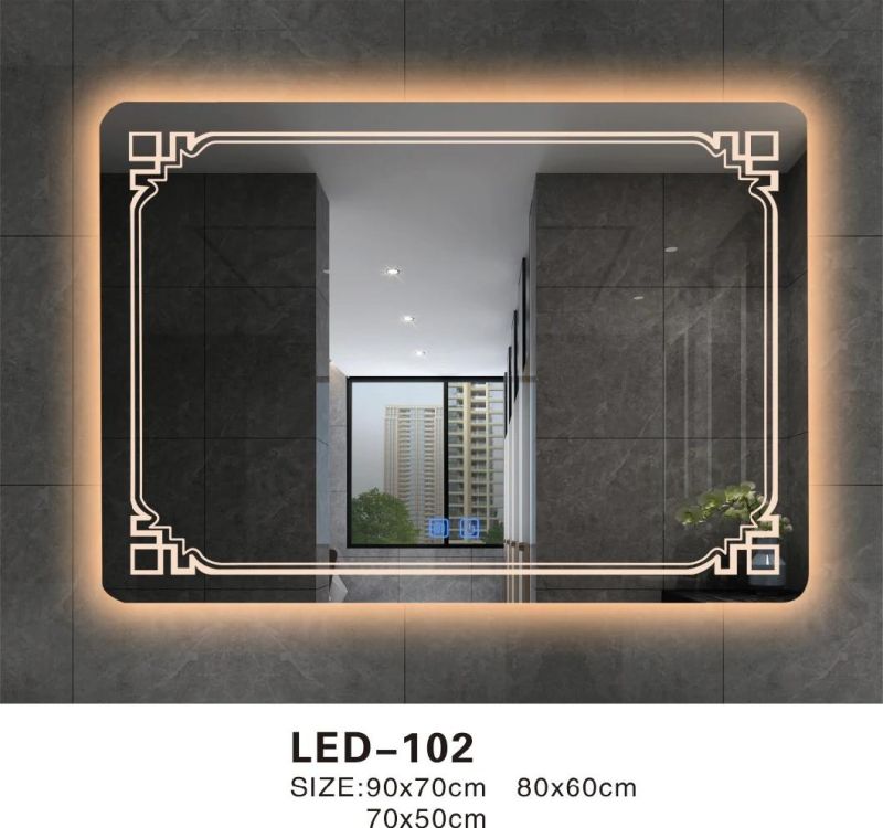 LED Lighted Bathroom Mirror with Shaver Socket