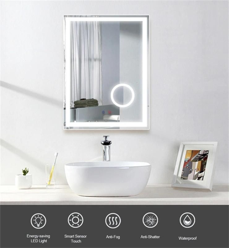 Modern Vanity IP65 LED Lighted Hotel Bathroom Mirror