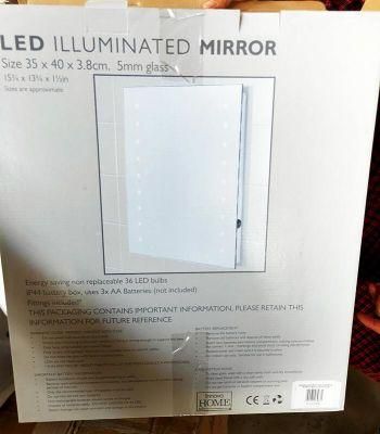 Home Bathroom/Bedroom High Quality Battery Cheap Wholesale LED Glass Illuminated Mirror