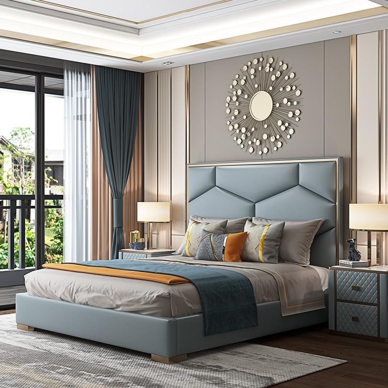 Modern Hot Sale Lift Storage Leather Queen Size Double Bed Luxury Italian King Size Bed Home Bedroom Furniture Set