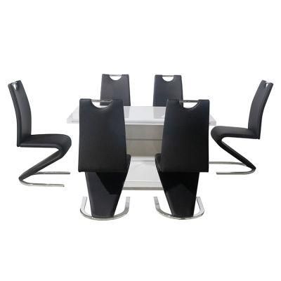 Wholesale Dining Tables and Chairs Set for Dining Room Modern Tempered Glass Extending Square Dining Table Set 4 Chairs
