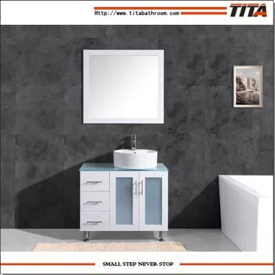 White Lacquer Glass Vanity Top Bathroom Vanity T9140-36wl