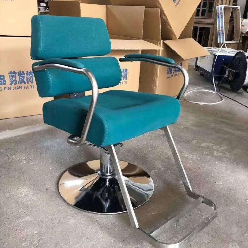 Hl-7264A Salon Barber Chair for Man or Woman with Stainless Steel Armrest and Aluminum Pedal