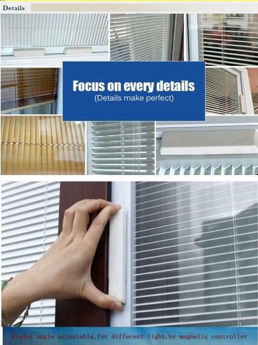 Magnetic Venetian Blinds Frame for Double Glazed