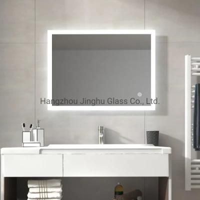 3000K-5000K Salon Bathroom Used Anti-Fog Hardwired Wall Hanging Hotel Lighted LED Mirror