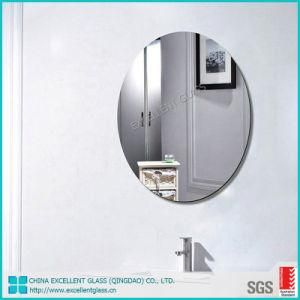 5mm Wall-Mounted Clear Bevel Edges Bathroom Large Round Mirror