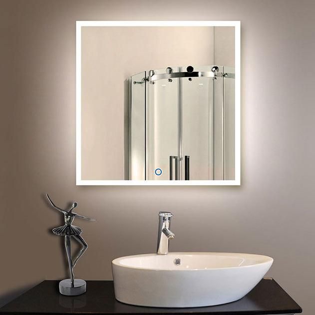 Luxury Home Decorative Smart Mirror Wholesale LED Bathroom Backlit Wall Glass Vanity Mirror Copper Free Mirror Three Color Switch