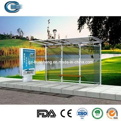 Huasheng a Bus Shelter China Bus Stop Station Shelter Factory High Quality Steel Structure Wind Resist Bus Stop Shelter
