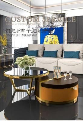 Luxury Golden Frame Coffee Table Countertop Furniture Island Table