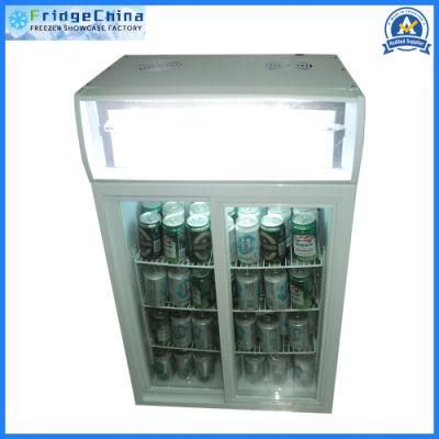 Commercial Double Glass Door Display Refrigerator Showcase