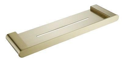 Brushed Gold Wall-Mounted Single Bathroom Rack (NC6012G)