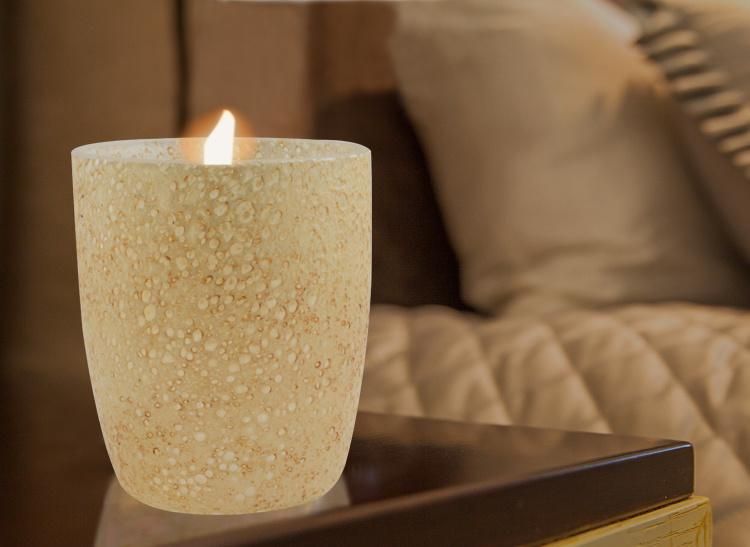 Customized Eco-Friendly Gold Color Glass Candle Holder for Decoration