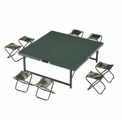 Outdoor Marching Dining Table Camouflage Chair Outdoor Folding Training Table and Chair