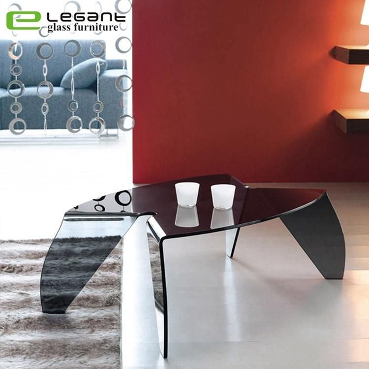 Elephant Bent Glass Coffee Table in Frosted Color