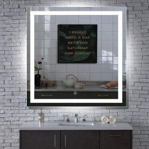 36X36 Inch LED Backlit Bathroom Mirror with Lights, Anti Fog &amp; Waterproof, Smart Touch Button Wall Mounted Vertical &amp; Horizontal