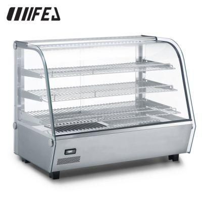Ftr-160L Countertop Electric Bread Pizza Chicken Heated Display Showcase with 3 Shelf &amp; Sliding Doors