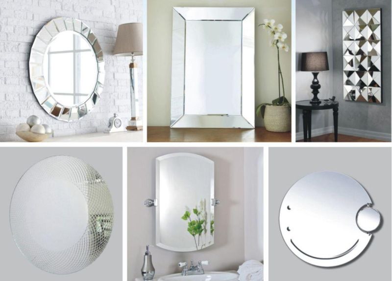 4mm 5mm 6mm Bath Mirror/Shower Room Mirror Bevelled Edge Mirror Clear Mirror /Temperedable Mirror Laminated Mirror Silver Mirror