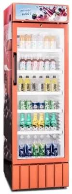 Upright Plastic Inner Glass Door Refrigerator Beer Beverage Showcase Cooler