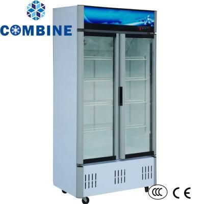 1100L Upright Showcase with Tempered Glass for Foods Fruits