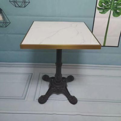 Modern Coffee White Square Marble Tiger Paw Negotiation Table Side Table