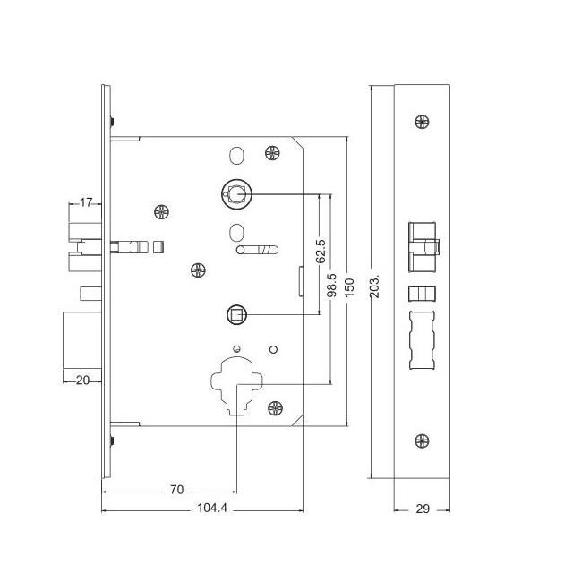 Casma Fingerprint Scanner Furniture Commercial Glass Double Door Lock