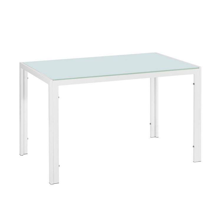 Modern Tempered Glass Dining Table Square Furniture Dining Table