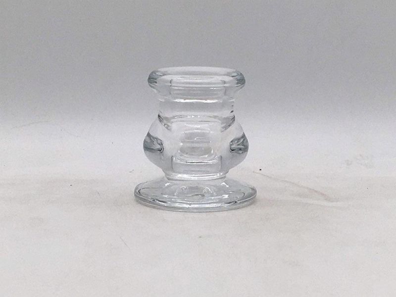 Clear Glass Tealight Holder Candlestick