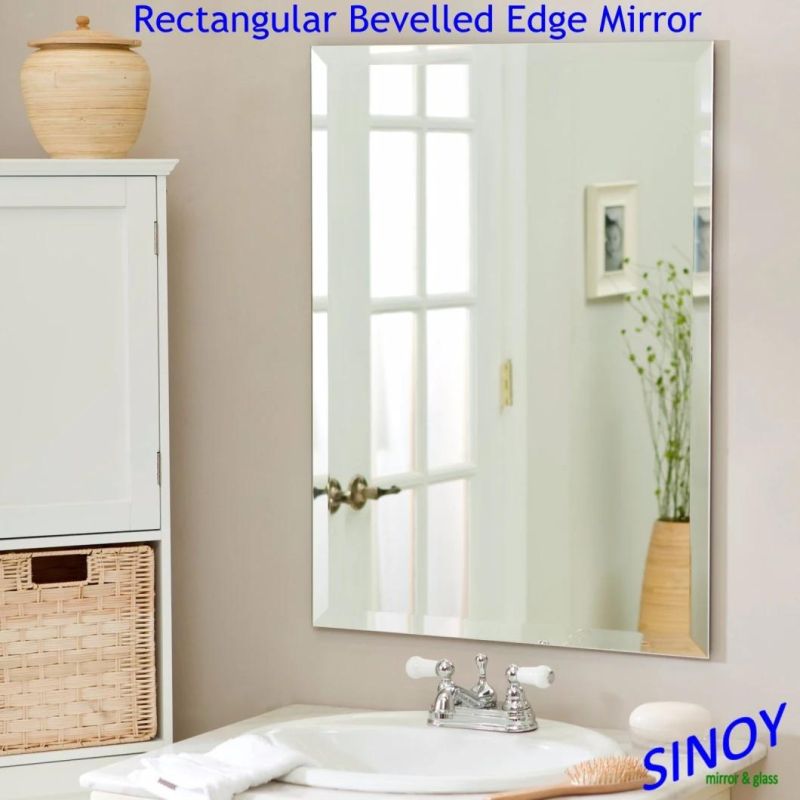 White Back Painted Grey Color Back Mirror Glass with Silver Coated /Aluminum Mirror