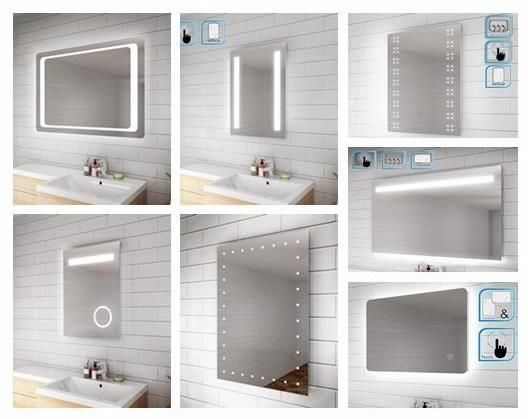 Illuminated LED Backlit Light Sensor Touch Control Bathroom Mirror with Demister Pad Mirror