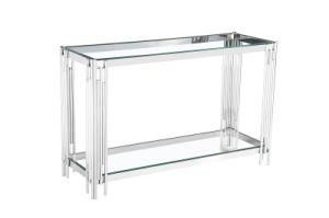 Luxury Living Room Furniture Stainless Steel Coffee Table Side Table Console Table